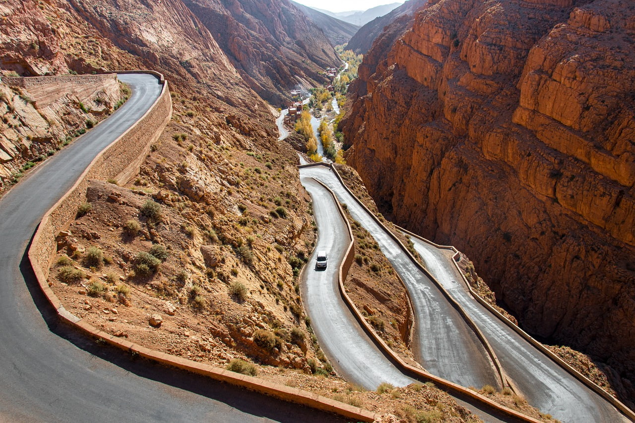 Moroccan canyon road